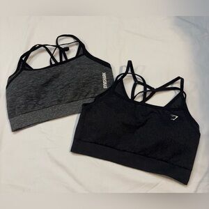 Gymshark Charcoal and Black Sports Bras